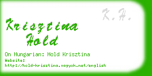 krisztina hold business card
